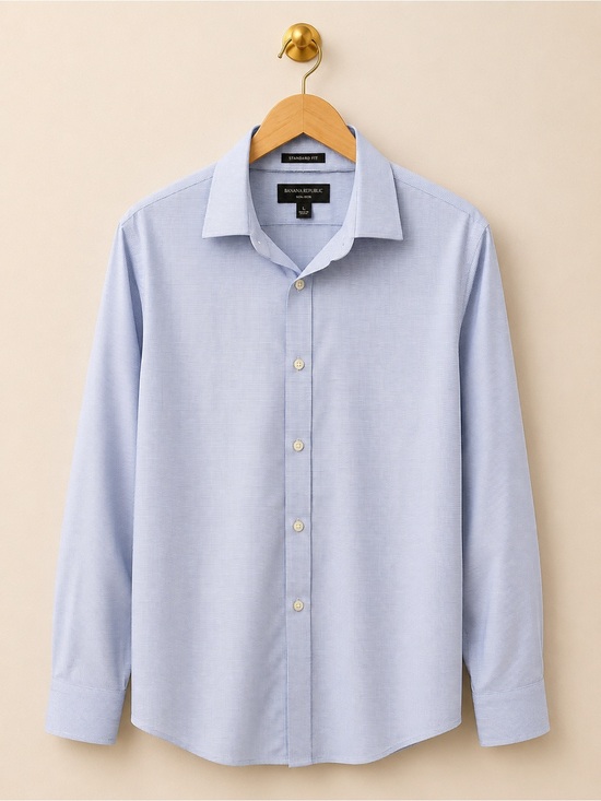 Banana Republic Other - Banana Republic Non-Iron Standard Fit Dress Shirt Large Blue Check